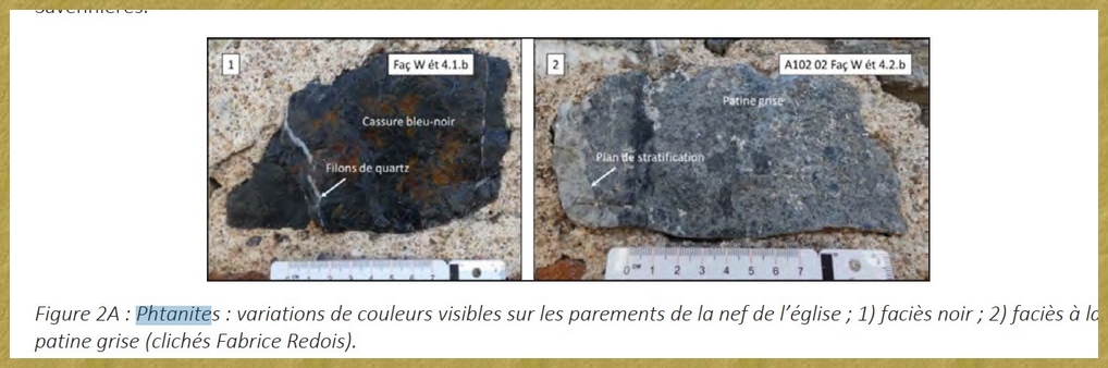 Une phtanite le grain est fin 